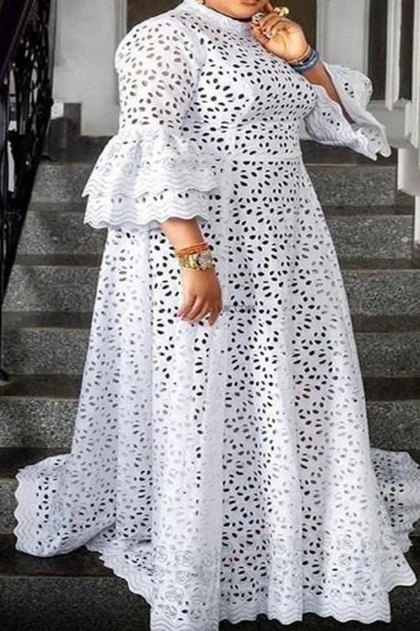 Lace Glamorous Cutout Maxi Dress