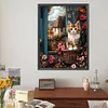 Fensterbank Katze - runder Bohrer Diamantmalerei - 40*50cm