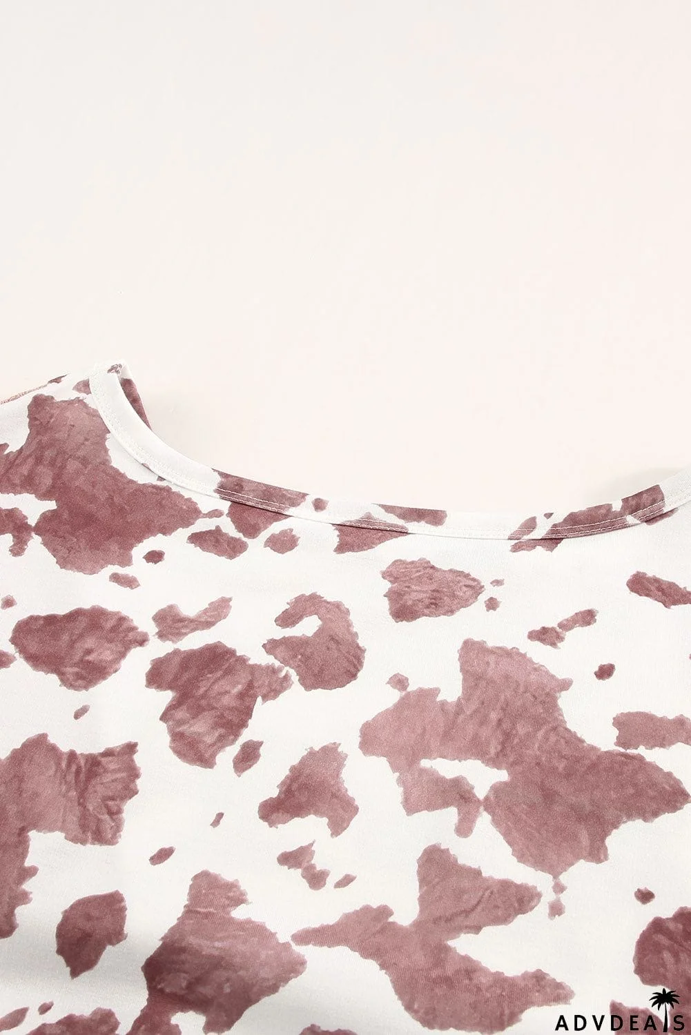 Brown Cow Contrast Asymmetrical Long Sleeve Top