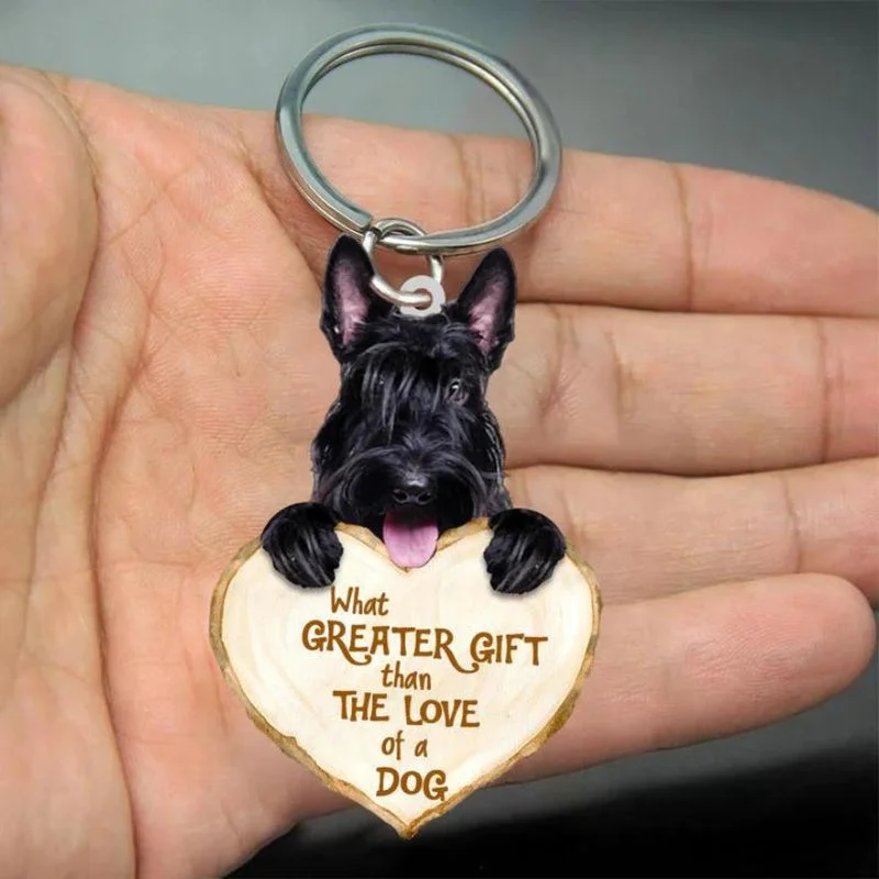 VigorDaily Scottish Terrier What Greater Gift Than The Love Of A Dog Acrylic Keychain GG062