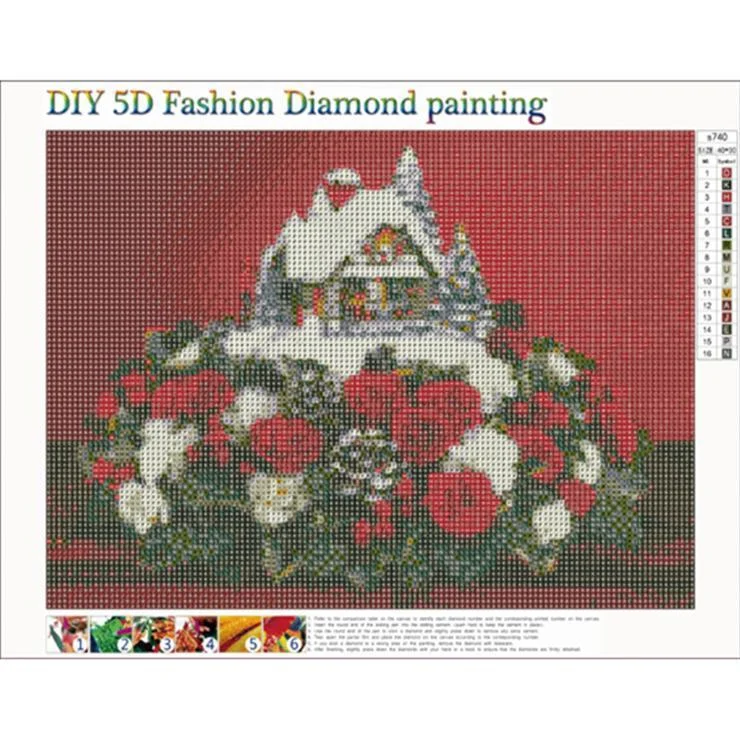 Diamond Painting - Full Round Drill - Rose House(40*30cm)