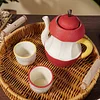 Apple Exquisite Teapot, Cup, and Wine Jar Set