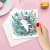 6PCS DIY Diamond Art Greeting Cards Ocean Theme Congratulations Cards & Gifts