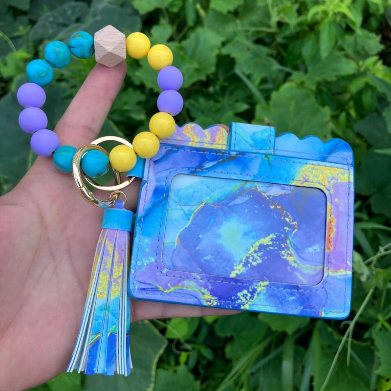 Unisex Printing Arylic Pu Leather Alloy Flip Cover Card Holders