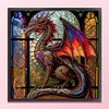 (US Local)Glass-11CT Stamped Cross Stitch Kit(40x40cm)