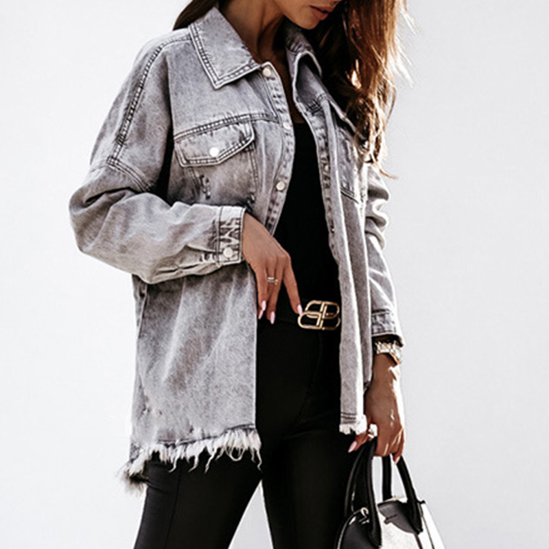 Casual Pocket Denim Jacket wearshes