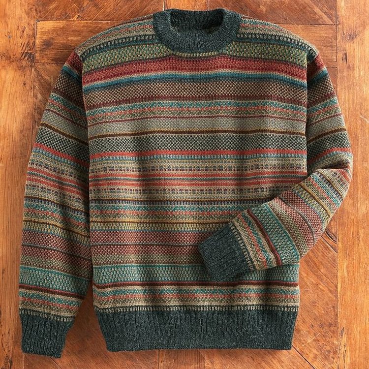 Standard Color Block Fall Men's Sweater
