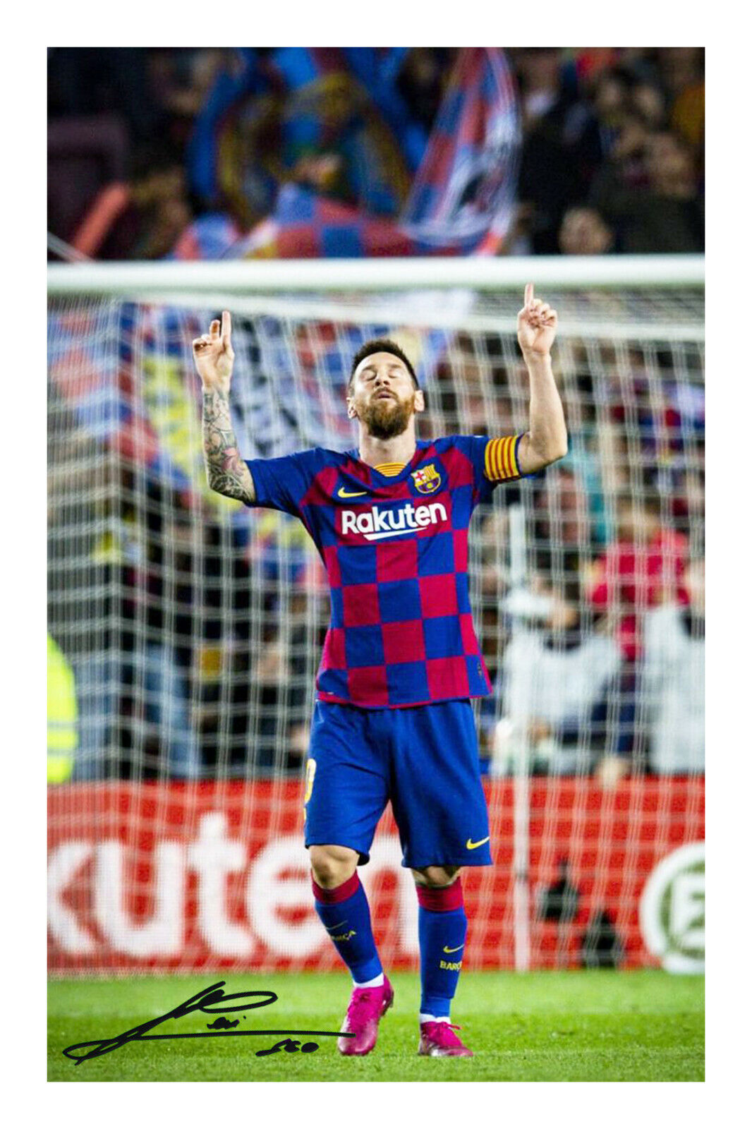 Lionel Messi Signed A4 Autograph Photo Poster painting Print Football Barcelona