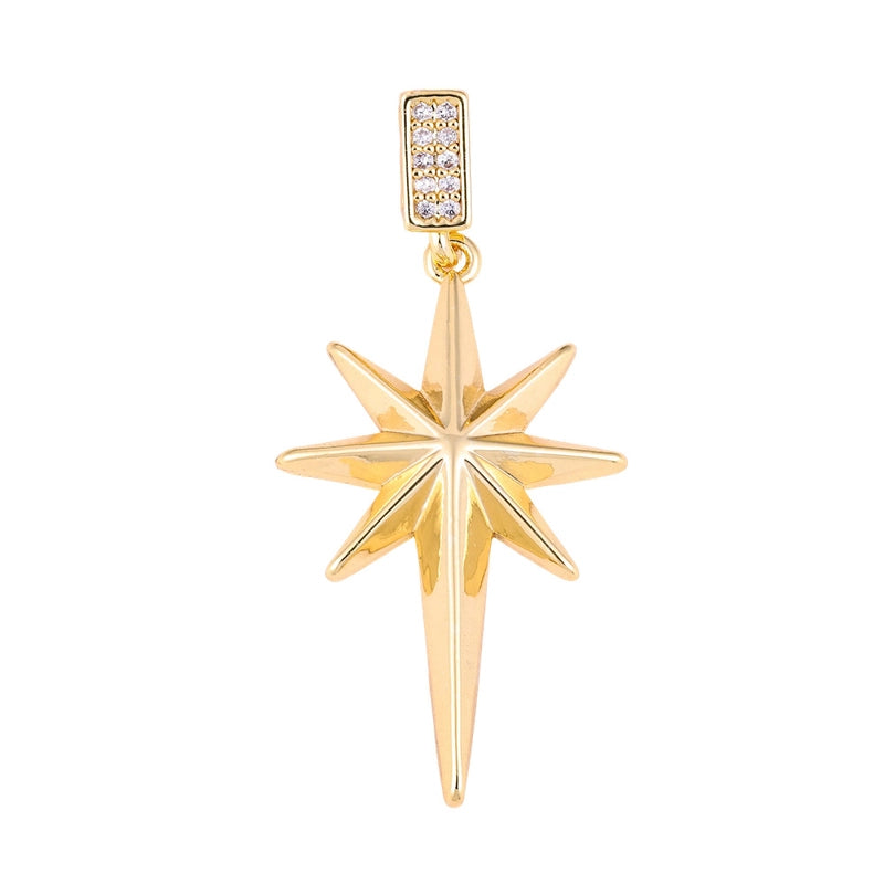 1 Piece Copper Zircon Four Leaf Clover Round Heart Shape Pendant Jewelry Accessories