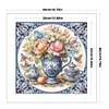 Colorful Blue And White Porcelain Vase-11CT Stamped Cross Stitch 40*40cm/15.75*15.75in