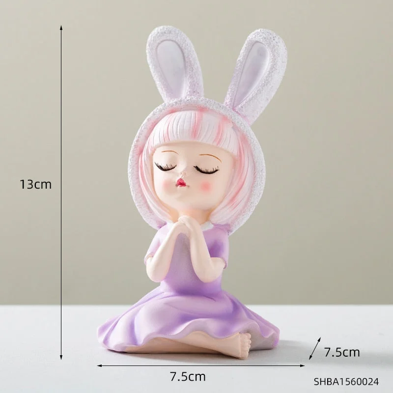 Nordic Home Decoration Garden Girl Figurines Desk Decoration Accessories Room Decoration Angel Baby Children's Birthday Gifts