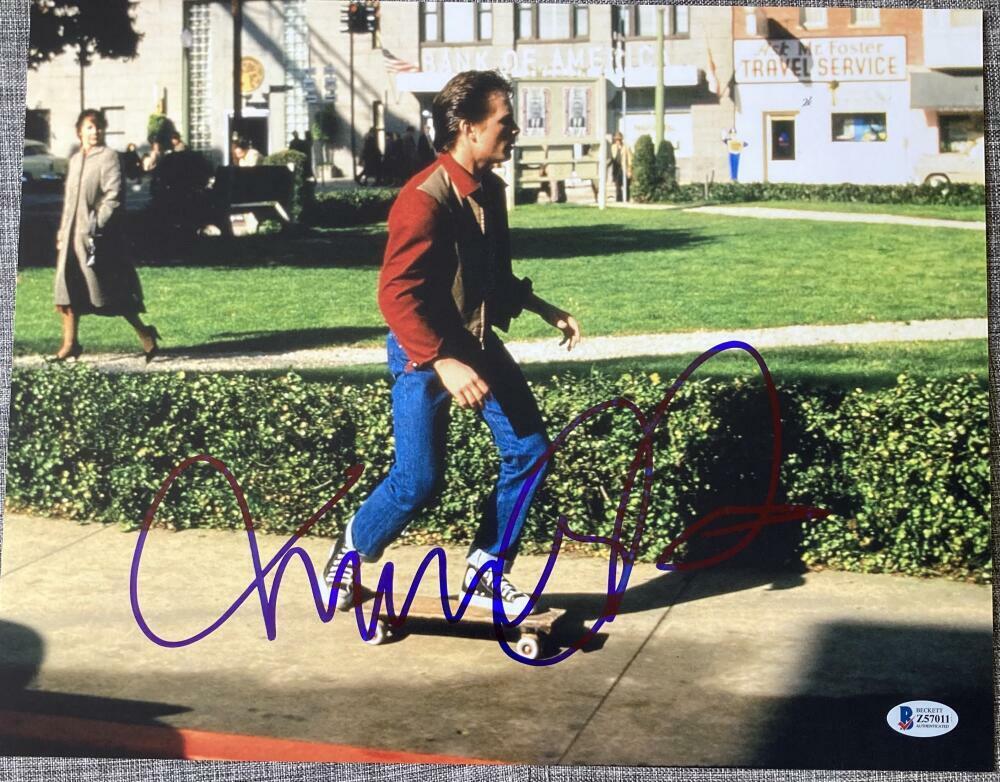 MICHAEL J. FOX SIGNED AUTOGRAPH - BACK TO THE FUTURE RARE 11X14 Photo Poster painting BECKETT 6