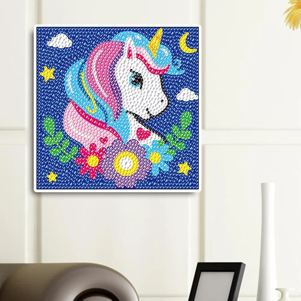Diamond Painting - Full Crystal Rhinestone - Unicorn(18*18cm)