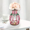 Hibou rose tridimensionnel en bois acrylique - Vase artisanal 5d bricolage