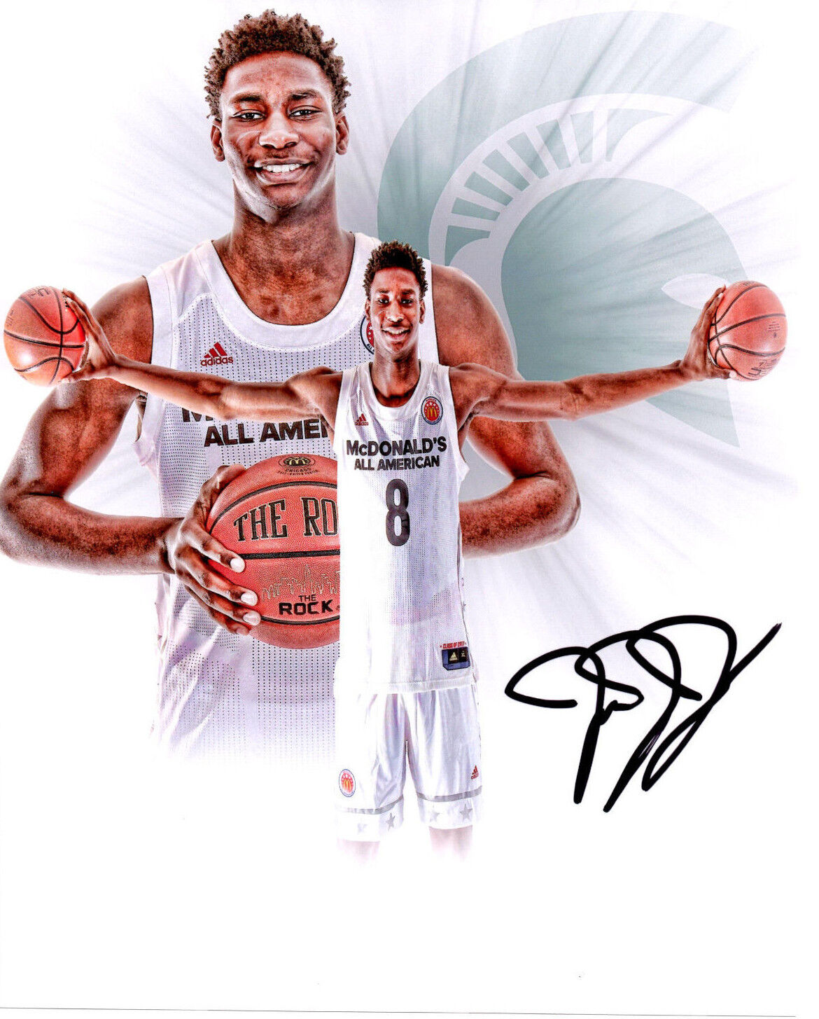 Jaren Jackson Jr Michigan State Spartans hand autographed signed 8x10 Photo Poster painting d