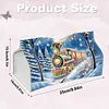 (25cm)Winter Steam Train DIY Diamond Painting PU Tissue Holder Box
