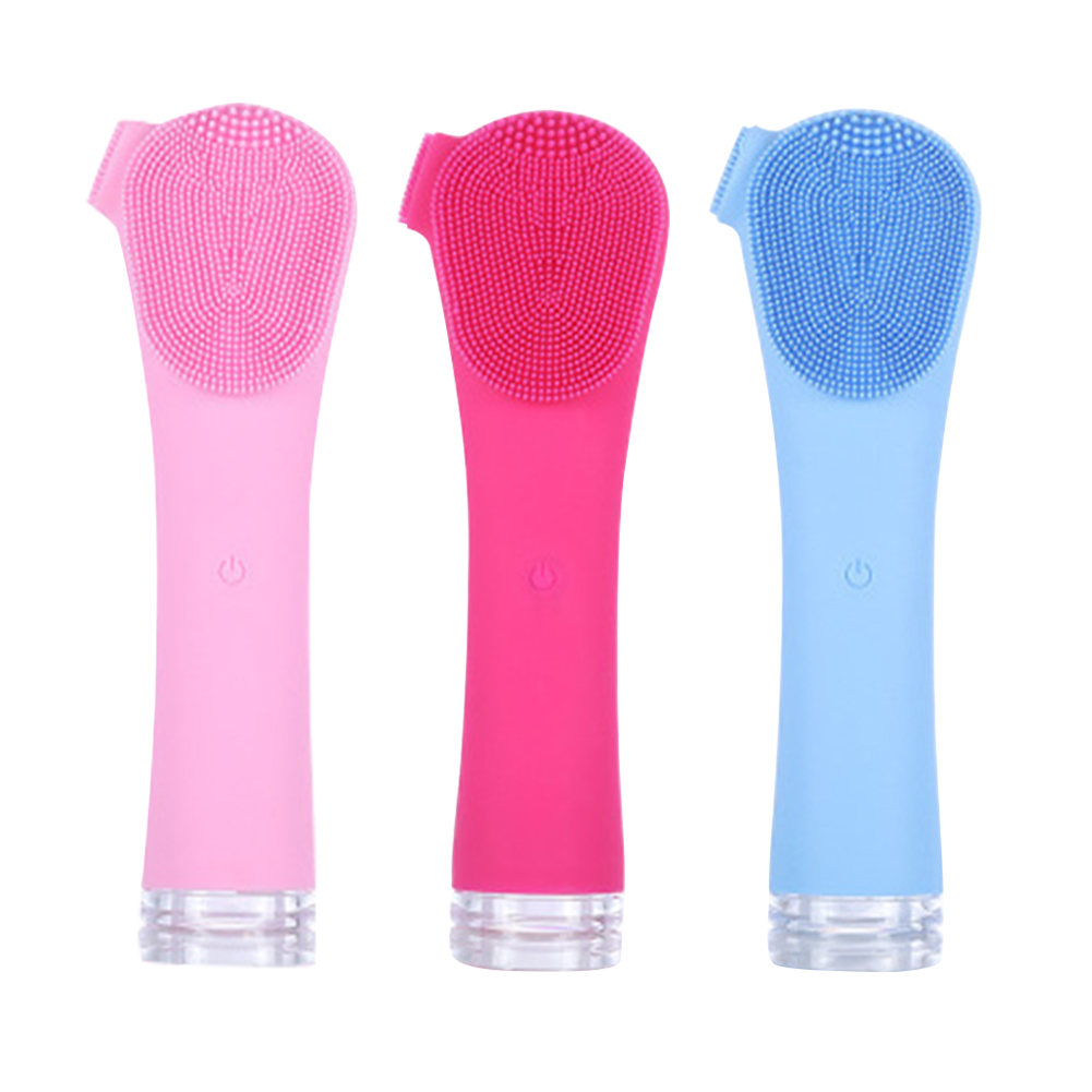 

Handheld Facial Cleansing Brush Electric Double Side Silicone Face Massager, Pink, 501 Original