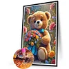(40*60cm)Bouquet Bear - Full Round Drill Diamond Painting