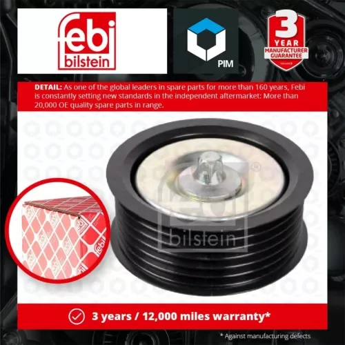 Dronehint Aux Belt Idler Pulley fits MERCEDES S500 W221 5.5 05 to 13 Guide Deflection Febi Parts