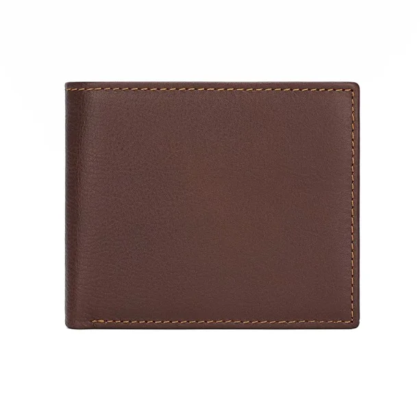 Retro casual cowhide men's wallet short vertical style