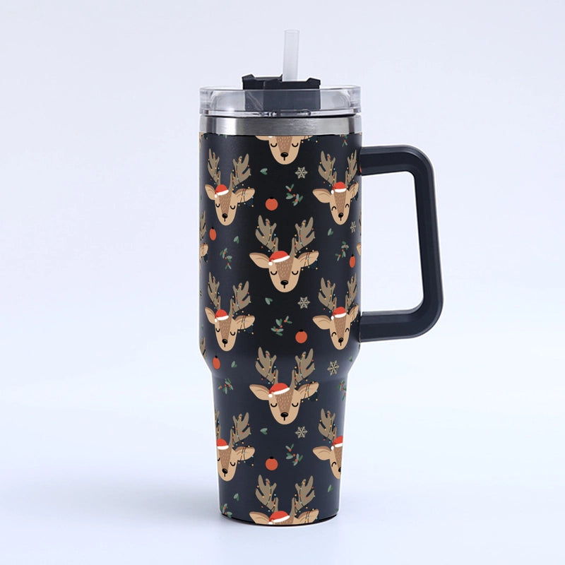 Christmas Cute Santa Claus Snowman Elk 201 Stainless Steel 304 Stainless Steel Thermos Cup 1 Piece