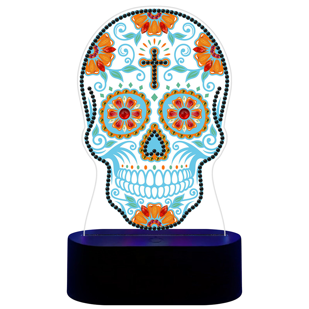 

Skull - 5D DIY Craft Changeable Light Lamp, 501 Original