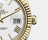 Rolex Day-Date 40 Presidential White dial, Fluted Bezel, President bracelet, Yellow gold Watch