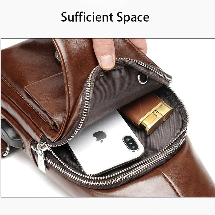 Chest Bag, Wallet, Fashion, Leisure, One Shoulder Leather Bag, Messenger bag