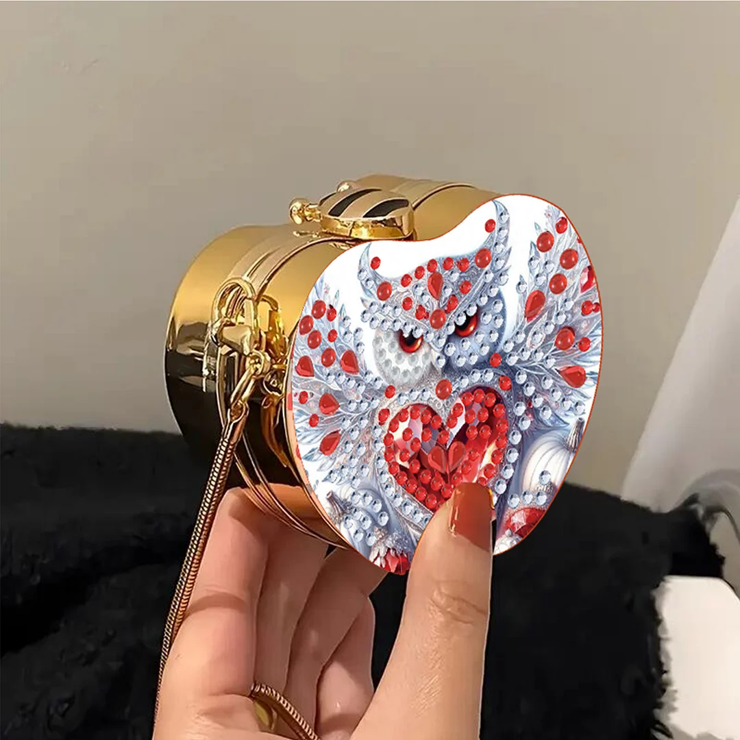 Owl DIY Acrylic Love Art Diamond Painting Coin Purse with Chain for Women Girls