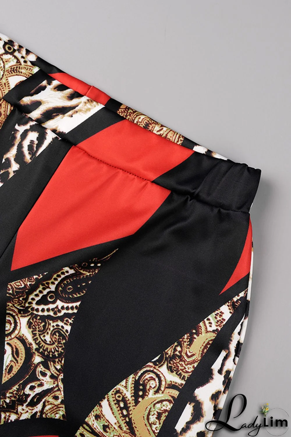 Green Casual Print Patchwork O Neck Short Sleeve Two Pieces