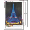 30 * 40CM-Runde Bohrer Diamant Malerei-Eiffel Turm