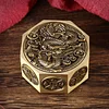 Ten-Sided Rotating Brass Rubik's Cube, Metal Collectibles, Ornaments, Exquisite Character Feng Shui Statues, Can Be Used As A Birthday Gift For Father Friends