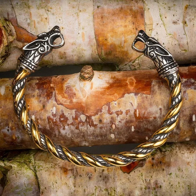 Coutureaura Norse Dual Head Dragon Bracelet