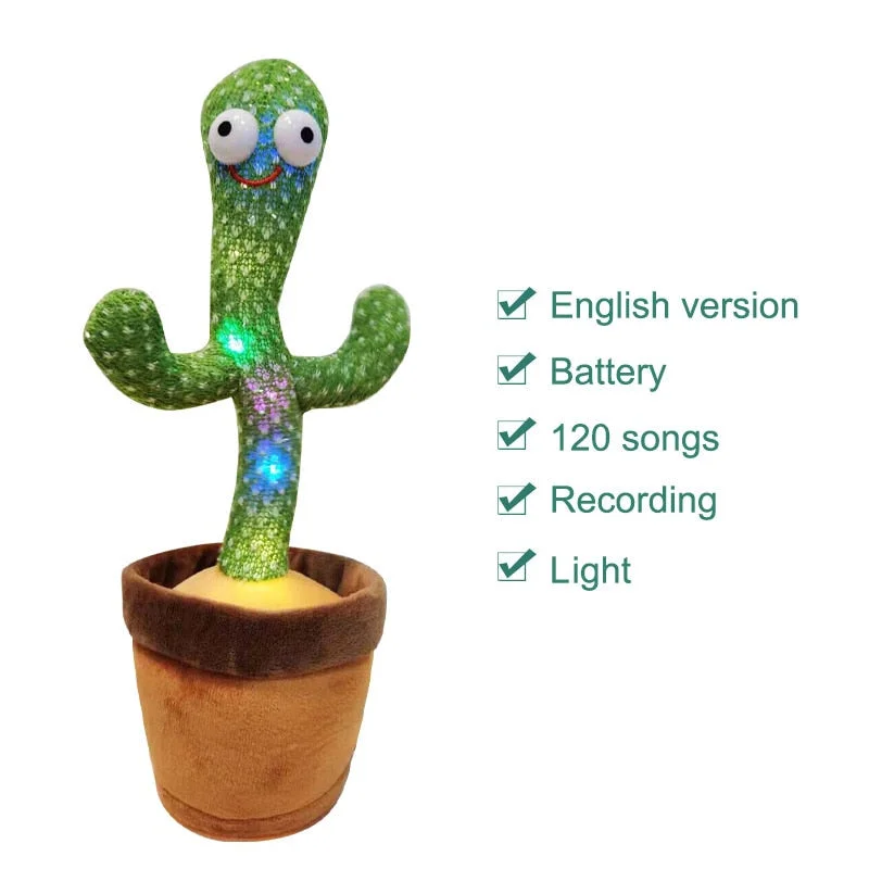 Dancing Cactus Toy Twisting The Body With The Song Plush Shake Dancing Cactus Kids Children Stuffed Plant Toy Shaking With Music