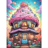 Diamond Painting-Round AB Drill Rainbow Mushroom House(45*60CM)