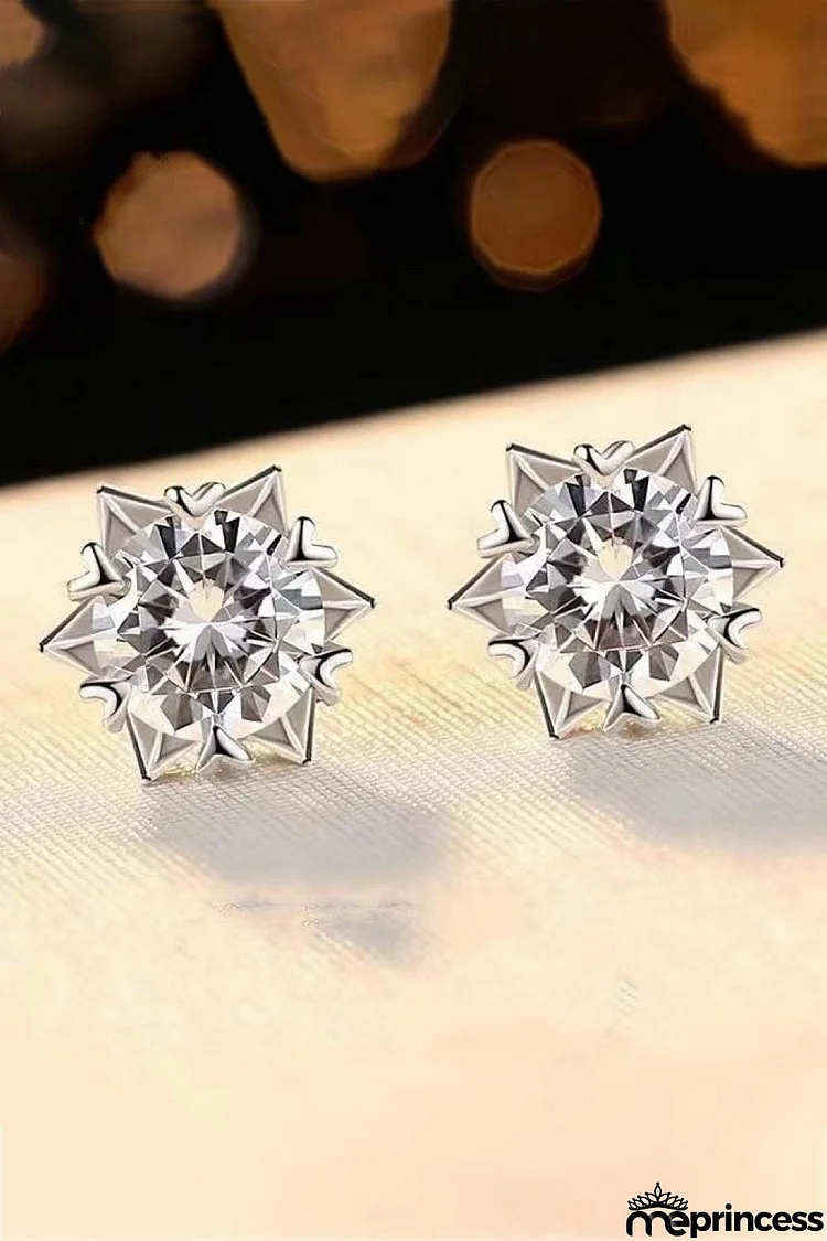 Stuck On You 4 Carat Moissanite Stud Earrings