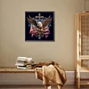 Diamond Painting-5D Full Round Drill American Eagle Cross