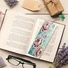 3Pcs DIY Pearl Painting Peony Bookmark with Butterfly Pendant Home Office Supplies Gift for Book Lovers