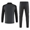 2024/2025 Manchester United Half-Pull Training Suit Dark Gray Football Shirt 1:1 Thai Quality Set