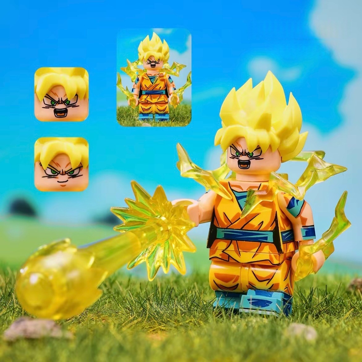 Dragon Ball Z Minifigures 8-Pack - Super Saiyan & Iconic Character Collectible Building Toys