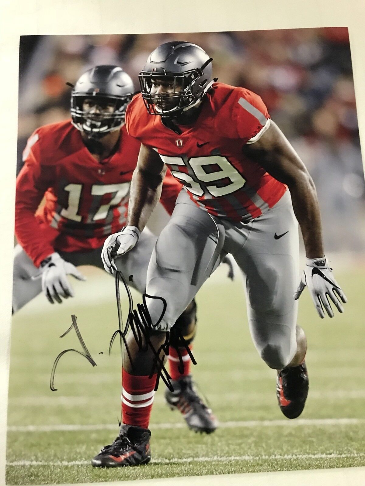 Tyquan Lewis Ohio State Buckeyes hand signed autographed 8x10 football Photo Poster painting