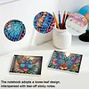 2 Pack Butterfly DIY Diamond Art Spiral Notebook Kit 80 Pages No Lines