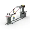 Circular Track Crawling Roller Coaster Miniature Cable Car Building Block Tech Model