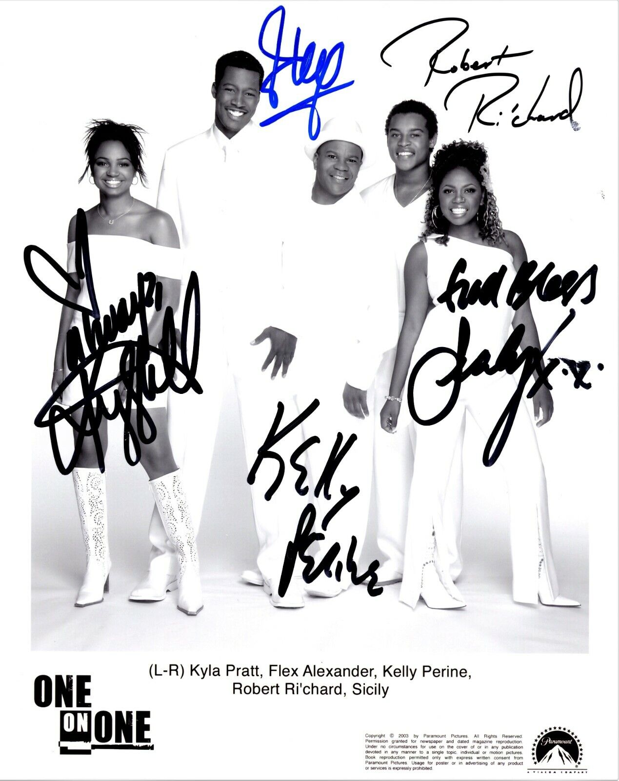 ONE ON ONE Cast Signed Photo Poster painting