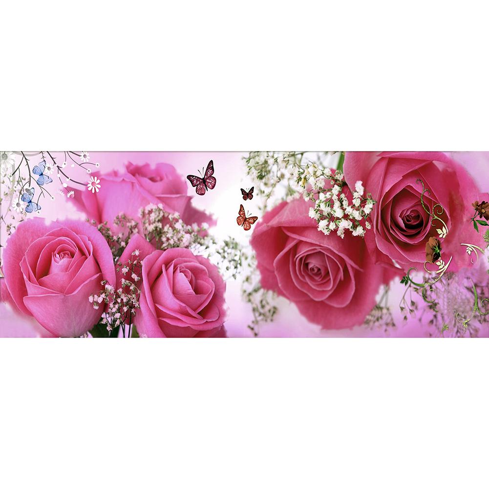 

Butterfly and Flower - Round Drill Diamond Painting - 110x45cm, 501 Original