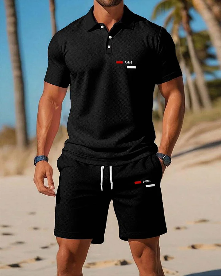 Men's New Trendy Fashionable And Modern Casual POLO Shirt Suit