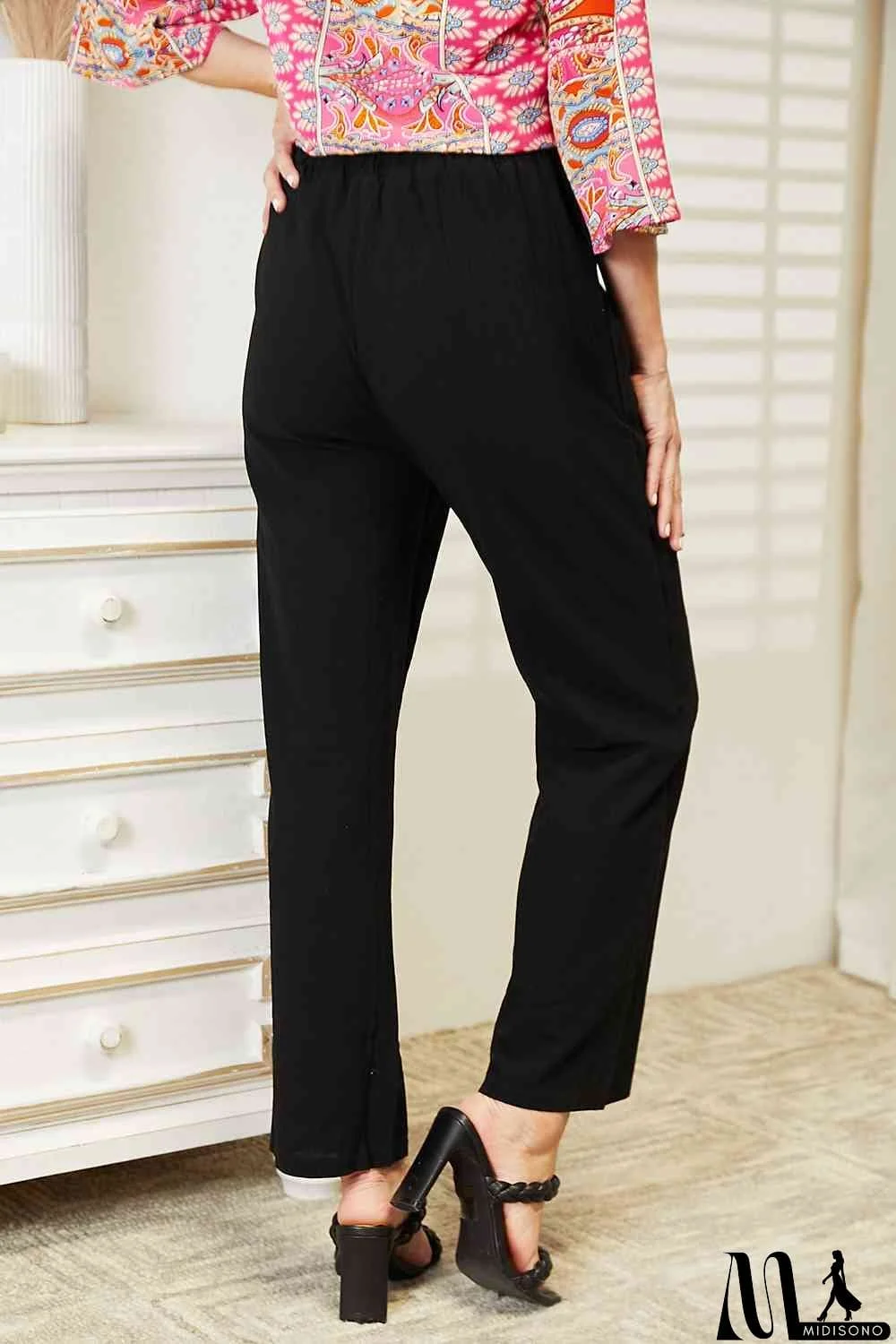 MidiSono - Double Take Pull-On Pants with Pockets