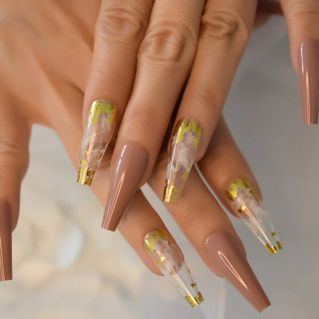 Naturally Square Fingernail Tips Full Cover Fake Nails Short White French Nail Tips Press On Nails Acrylic Set BRA Charms-Nail Inspo