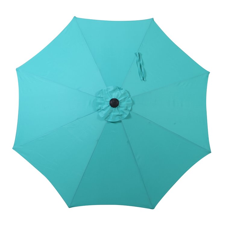 9 FT Patio Umbrella with Auto Crank and Push Button Tilt (Blue)