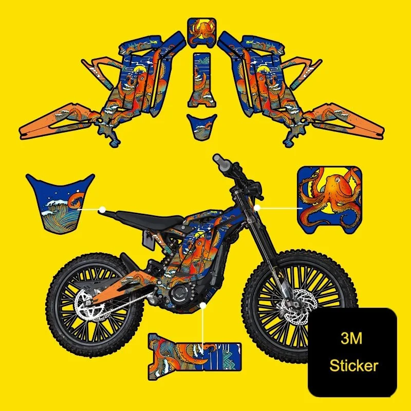 For SUR-RON Light Bee & Light Bee X Off-Road Motorcycle Accessories Thickness 3MM Full Set Decals Body Sticker